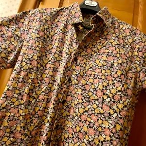 Naked and Famous floral Polo size L